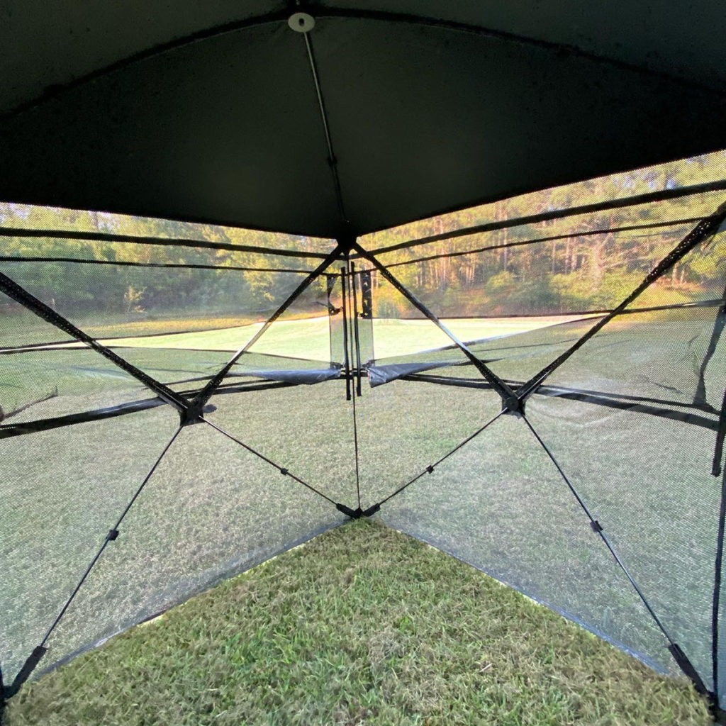 View inside a TideWe see through hunting blind.