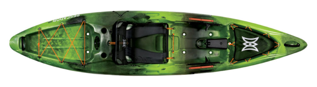 Perception Pescador Pro 12 kayak in moss camoflauge