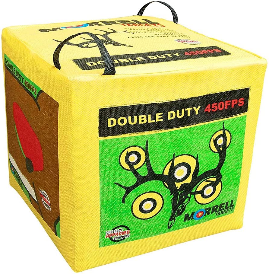 Photo of a Morrell Double Duty 450 FPS bag target.