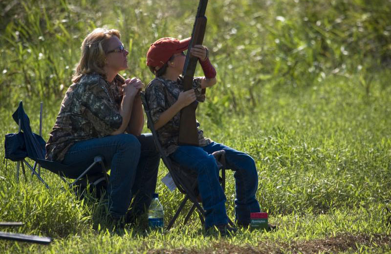 An Alabama youth and his mom participating in one of Alabamas youth dove hunts.
