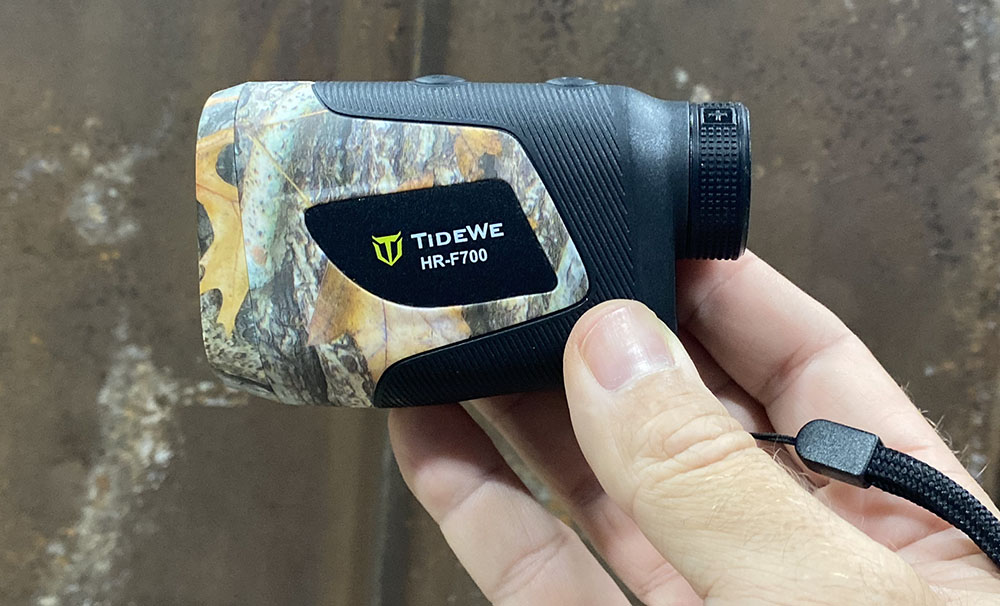 Photo of the TideWe Hunting Rangefinder showing its compact size.